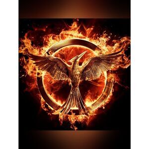 Custom Fridge Magnet Fiery Mockingjay Emblem Home Kitchen Decor